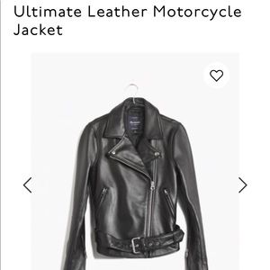 Madewell Ultimate Leather Moto Jacket in XXS